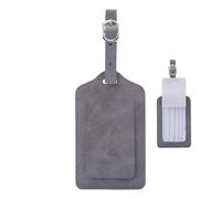 Etichette per bagagli per valigie, porta etichette per bagagli da viaggio, per compagnie aeree, portatili in pelle PU con foro umanizzato per volo, viaggi, aerei, uomini, donne e bambini