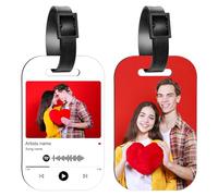 Etichette per bagagli personalizzate per valigie, etichette per bagagli personalizzate con immagini/testo/codice Spotify, etichette stampate su entrambi i lati per borse da crociera, etichette da