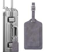 Etichette per bagagli - Portaetichette da viaggio per compagnie aeree - in pelle PU portatile con foro ergonomico per viaggi uomini e donne