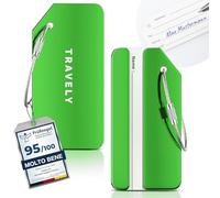 Etichette per bagagli Premium Travely, facili da riconoscere, robuste e sicure, incl. nome e protezione della privacy | Etichette versatili e pratiche per indirizzo, nome e bagagli