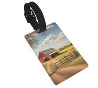 Etichette per bagagli Ranch View. Durevole ed elegante, questo accessorio da viaggio unisex rende facile identificare il tuo bagaglio.