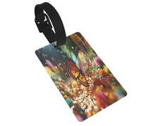 Etichette per bagagli resistenti con farfalle colorate, da crociera, etichette da viaggio per bagagli, facili da identificare, materiale PVC