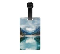 Etichette per bagagli resistenti con stampa di paesaggi naturali di montagna per valigie/borse da viaggio, etichette per valigie per una facile identificazione dei bagagli (taglia unica)
