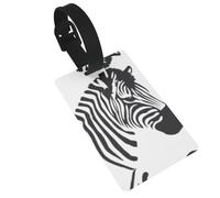 Etichette per bagagli stampate zebrate con cinturino da polso, etichetta identificativa con nome per valigie, elementi essenziali da viaggio in aereo