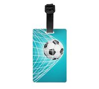 Etichette per bagagli, Targhetta con nome in PVC Etichette identificative per valigia da viaggio Etichetta per bagagli durevole,Obiettivo di calcio Vincere il calcio