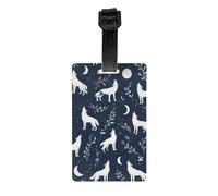 Etichette per bagagli Wolf Moon Night con protezione della privacy per uomini e donne, per viaggi in aeroporto e in crociera