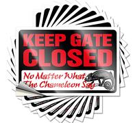 Etichette per bar rule divertenti per donna resistenti ai raggi UV Keep Gate Closed No Matter What The Chameleon Say | Bar per bar all'aperto cartelli per bar casa divertente (8 x 12 cm, 5 pezzi)