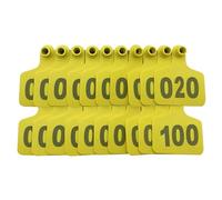Etichette per bestiame, Etichette auricolari in plastica for bestiame, multicolori, in diverse misure, confezione da 100(Yellow301-400,4 * 5cm (1.57 * 1.96in))