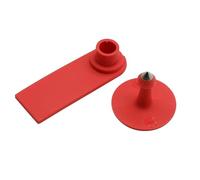 Etichette per bestiame, Marchi auricolari for bestiame in rame senza parole multicolore 100 pezzi 1,9x5,4 cm(Red)
