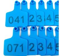 Etichette per bestiame, Marchi auricolari in plastica for bestiame 7,5x6,1 cm Multicolore Numerati 001-1000 Confezione da 100(Blue,901-1000)