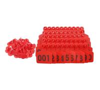 Etichette per bestiame, Marchi auricolari in plastica for bestiame 7,5x6,1 cm Multicolore Numerati 001-1000 Confezione da 100(Red,701-800)