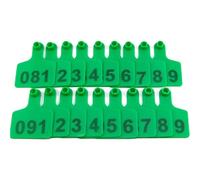Etichette per bestiame, Marchi auricolari in plastica for bestiame 7,5x6,1 cm Multicolore Numerati 001-1000 Confezione da 100(Green,001-100)