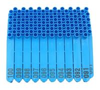 Etichette per bestiame, Marchi auricolari numerati for bestiame in nylon blu da 100 pezzi(701-800)