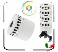 Etichette per Brother DK-22205 QL500 QL500A QL550 QL560VP 5 Rotoli + SUPPORTO