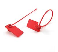 Etichette per cavi, 100 pezzi Sigillo di sicurezza Etichetta Fascette antimanomissione Numero Sigilli sicuri(Red)