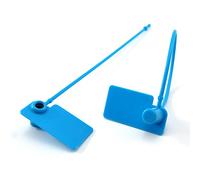 Etichette per cavi, 100 pezzi Sigillo di sicurezza Etichetta Fascette antimanomissione Numero Sigilli sicuri(Blue)