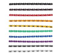 Etichette per Cavi 150 pz Adesivo Elettrico Etichetta Numero Filo Multicolor Marcatori for Cavi Etichettatrice Elettrica 0-Fermacravatta Clip-on Autoadesiva Elettrica(0.72X0.60X0.30CM)