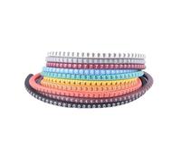 Etichette per cavi, 500 pezzi EC-0/1/2/3 Marcatori for cavi da 0 a 9 for di dimensioni 1,5/2,5/4,0/6, mm², etichette for marcatori for con numeri colorati