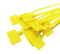 Etichette per cavi con numerazione, 100 etichette for fascette fermacavi in nylon Easy Mark da 4 x 150 mm, in plastica, for cavi, autobloccanti(100pcs Yellow)