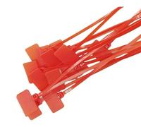 Etichette per cavi con numerazione, 100 etichette for fascette fermacavi in nylon Easy Mark da 4 x 150 mm, in plastica, for cavi, autobloccanti(100pcs Red)