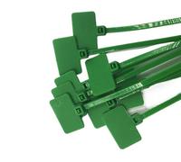 Etichette per cavi con numerazione, 100 etichette for fascette fermacavi in nylon Easy Mark da 4 x 150 mm, in plastica, for cavi, autobloccanti(100pcs Green)