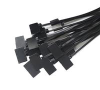 Etichette per cavi con numerazione, 100 etichette for fascette fermacavi in nylon Easy Mark da 4 x 150 mm, in plastica, for cavi, autobloccanti(100pcs Black)