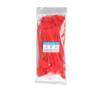 Etichette per cavi con numerazione, 100 pezzi di etichette in plastica, marcatori for fili a maglie, fascette autobloccanti, for cavi, colorate, in nylon(Red)