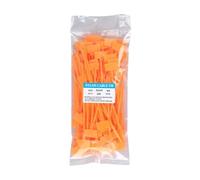 Etichette per cavi con numerazione, 100 pezzi di fascette stringicavo in nylon colorate, etichette in plastica, facili da marcare, autobloccanti, marcatori for fili in rete(Orange)
