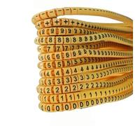 Etichette Per Cavi Freeshipping 120/600 PZ Marcatori for cavi gialli EC-0/1/2/3/5/8 0,5 0,75 1 1,5 2,5 4 6 8 10 12 16 25 35MM2 for tubi con diametro del filo(25mm2 120pcs)