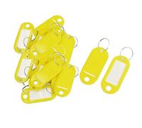 Etichette per chiavi identificative per bagagli con portachiavi in plastica riutilizzabile da viaggio accessori da viaggio per uso esterno in ufficio 20 pezzi giallo durability