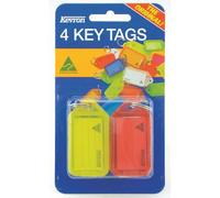 Etichette per chiavi in Kevron, 4 pezzi, 56x30 mm, durevoli e facili da aprire,