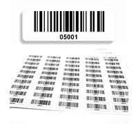 Etichette per codici a barre 05001-06000, 5 cifre, 1000 pezzi 50 x 17 mm, etichette per inventario prestampate, autoadesive, prodotto in Germania