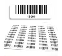 Etichette per codici a barre 18001-19000, 5 cifre, 1000 pezzi 50 x 17 mm, etichette per inventario prestampate, autoadesive, prodotto in Germania