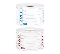 Etichette per data per alimenti, 1000 etichette adesive per alimenti, 75 x 50 mm, etichette per congelatore, facili da staccare, da usare per data, per la gestione delle date e dell'inventario