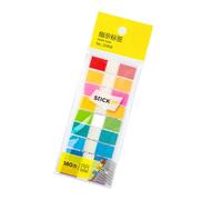 Etichette per documenti, 12 x 44 mm, 180 fogli, multicolori, con spazio per etichettatura scrivibile, per appunti di riunione, sezioni di libri di testo, cartelle di accesso, etichette per sezioni per