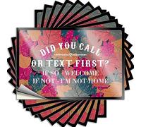 Etichette per finestrino auto da donna, impermeabili, con scritta in inglese "Did You Call or Text First", per garage, per uomini, 8 x 12 cm, 5 pezzi