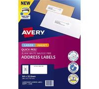 Etichette per indirizzi Avery Laser Inkjet Quick Peel Adesivo di qualità superio