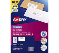 Etichette per indirizzi Avery Laser Quick Peel Adesivo speciale di qualità super