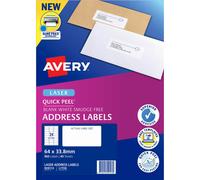 Etichette per indirizzi Avery Laser Quick Peel Adesivo speciale di qualità super