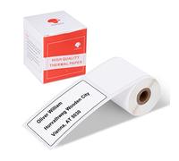 Etichette per indirizzi Phomemo M110, M120, 40x80 mm, bianche, autoadesive, termiche, per stampanti M108, M220, M221, M120, M150, M100, M250, M260