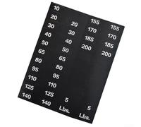 Etichette per la pila di pesi da palestra e adesivi per attrezzature da fitness, numero da 5 a 140 libbre realizzate in resistente materiale PP per una chiara visualizzazione del peso e rimozione dei