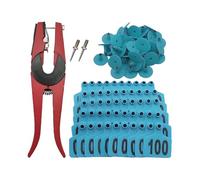 Etichette per orecchie per bestiame - Etichette di identificazione del bestiame,Etichette numerate 001-100 con applicatore per la gestione dell'allevamento bovini ovini caprini