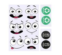 Etichette per Pattumiere - 8 Fogli Adesivi con Espressioni per Lavoretti su Coperchi del Water | Etichette umoristiche per cestino rifiuti,Per contenitori interni/esterni, cucina, frigorifero, secchio