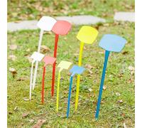Etichette per Piante 10/30PCS Ornamento da giardino Marcatori for piante in plastica Tipo T Capovolto Tag Indicatore di piano inclinato 30/50CM Altezza(Green,30PCS_4XL)