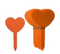 Etichette per Piante 100 pezzi Etichette for piante da giardino impermeabili in plastica for vivai, vasi for fiori, segni di scrittura for piantine, decorazioni for il(Orange 4.7x8.3cm)