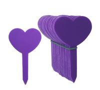 Etichette per Piante 100 pezzi Etichette for piante da giardino impermeabili in plastica for vivai, vasi for fiori, segni di scrittura for piantine, decorazioni for il(Purple 4.7x8.3cm)