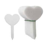 Etichette per Piante 100 pezzi Etichette for piante da giardino impermeabili in plastica for vivai, vasi for fiori, segni di scrittura for piantine, decorazioni for il(White 4.7x8.3cm)