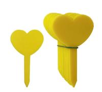 Etichette per Piante 100 pezzi Etichette for piante da giardino impermeabili in plastica for vivai, vasi for fiori, segni di scrittura for piantine, decorazioni for il(Yellow 4.7x8.3cm)