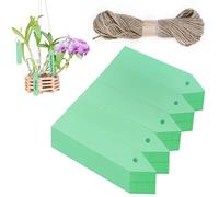 Etichette per Piante 100 Pezzi Etichette per Piante da Giardino all'aperto Etichette per Piante Riutilizzabili Etichette per Piante in Plastica per Etichette per Sementi Vasi di Plastica (Verde)