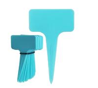 Etichette Per Piante 50 pezzi a forma di T in plastica impermeabile for piante, cartellini for fiori, piantine, colorati, in vaso, bonsai, succulenti, etichette da giardino(Black)